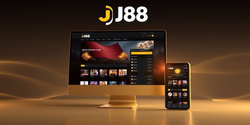 Giao diện trang chủ J88 trên máy tính và điện thoại